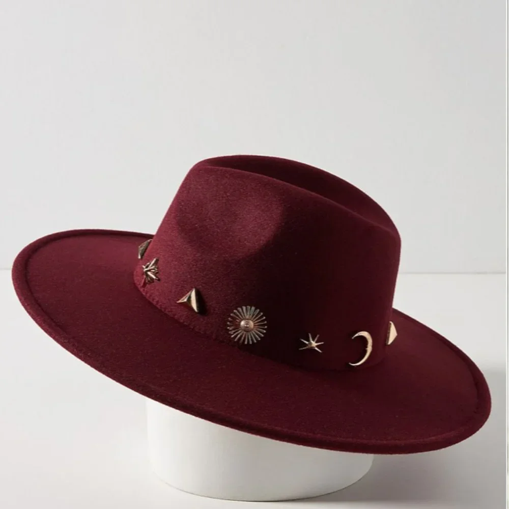 ⭐️ Charm-Trimmed Rancher Boho Peasant Hipster Hippie Art Farm Desert Cute Hat